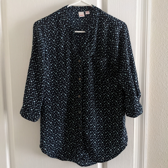Dark Blue Blouse Size Small - Picture 1 of 5